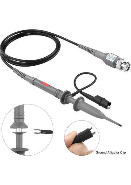 P6100 Bnc Osiloskop Probu 100MHZ Yüksek Hassas Kapsam Analizörü Timsah Klipsi Problar Test Testi Prob (Yurt Dışından) fırsatları