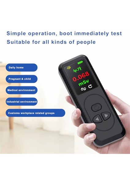 Geiger Counter Nükleer Radyasyon Detektörü, Yüksek Doğruluk Beta Gama Gamma X-Işını Radyasyon Monitörü Mini Radyoaktif Dozimetre (Yurt Dışından) fırsatları