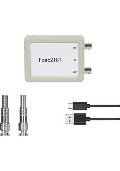 FOSC21C1 2 Kanallı USB Pc Osiloskop 1mhz Örne Oranı Taşınabilir Osiloskop Mcu Geliştirme (Yurt Dışından)
