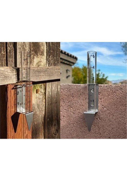 5 Inç Kapasiteli Tüplü Dış Mekan, 2&#39;den 1 Paslanmaz Çelik Tutucu - Bahçe Için Hassas Yağmur Ölçümü, Çimenler (Yurt Dışından) fiyatları