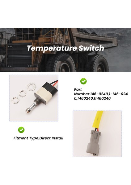 Soğutucu Sıcaklık Anahtarı 146-0240 1-146-0240 1460240 Caterpillar Için 11460240 730 735 740 785B 793C 938G 962G 950G (Yurt Dışından) indirimleri