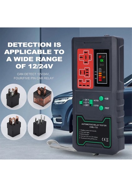 24V 12V Pil Test Cihazı Röle Analizör Alternatör Damalı Araç Kranma Şarj Sistemi Teşhis Aracı Arabalar Için (Yurt Dışından) modelleri