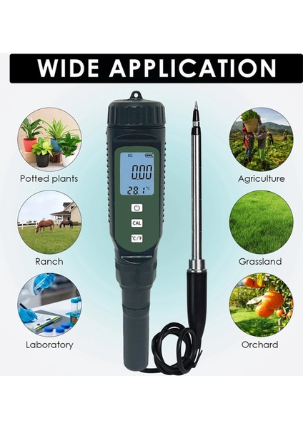 Toprak Test Merkezi Ec Değer Sıcaklık Test Cihazı Harici Orobe Bahçe Bitkileri Çiçekler Ec Test Cihazı Test Enstrümanı (Yurt Dışından) indirimleri