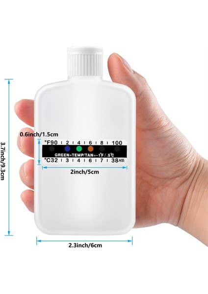 14PCS Idrar Testi Komple Kit, 2 Taşınabilir Boş Şişe, 10 Yapışkan Sıcaklığa Duyarlı Test Şeritleri ve Yalıtım Çantası (Yurt Dışından) fiyatları