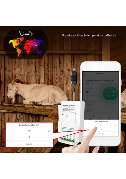 Wifi Tuya Akıllı Ev Anahtarı Akıllı Sıcaklık ve Nem Sensörü Uygulama Zamanlama Anahtarı Uzaktan Kumanda Modülü Prob Anahtarı (Yurt Dışından)