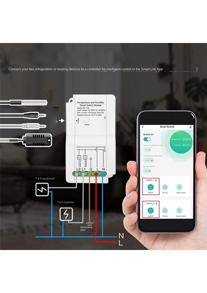 Wifi Tuya Akıllı Ev Anahtarı Akıllı Sıcaklık ve Nem Sensörü Uygulama Zamanlama Anahtarı Uzaktan Kumanda Modülü Prob Anahtarı (Yurt Dışından) modelleri