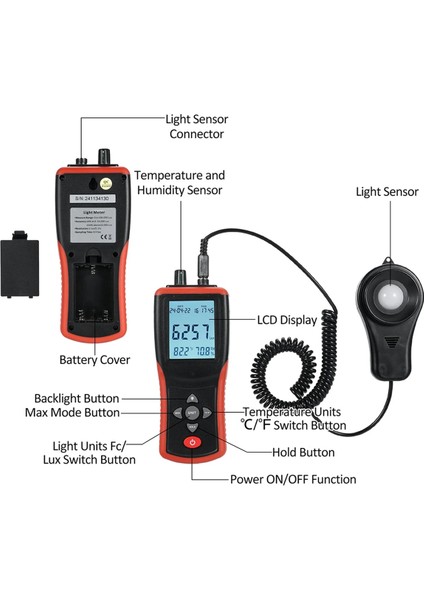 TL-603 Dijital Professional 400000 Lux Metre El Işık Metre Fc Tedbir Luxmeter Illuminometre Fotomet (Yurt Dışından) fırsatları
