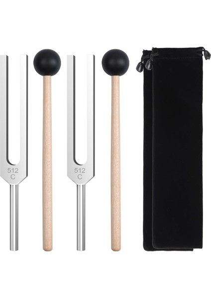 2pcs 512Hz Tuning Forks Seti, Alüminyum Alaşım Tutma Çiçekleri Çekiçli Çatallar, Ses Iyileştirme Terapisi ve Yoga&#39;yı Iyileştirmek Için (Yurt Dışından) modelleri