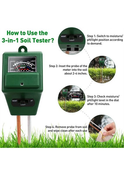 3&#39;ü 1 Arada Toprak Test Cihazı Toprak Asitlik Ölçer Toprak Higometre Toprak Test Cihazı Ph Metre (Yurt Dışından) modelleri