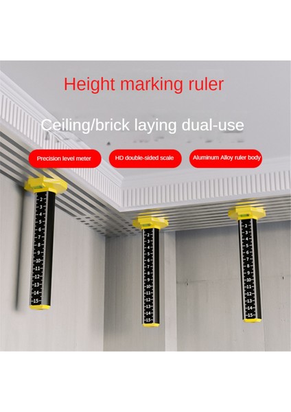 2 Adet Tavan ve Zemin Karo Yüksekliği Cetveli, Manyetik Taban ile Ölçüm, Ölçüm Cetvel, Askıya Alınmış Tavan (Yurt Dışından) fırsatları