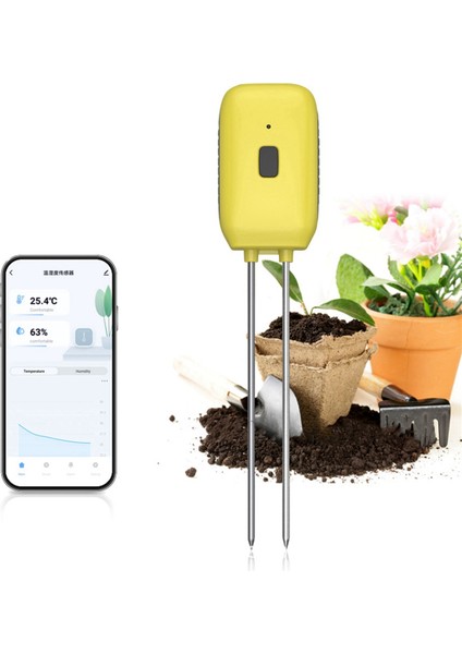 Akıllı Sıcaklık ve Nem Toprak Dedektörü Toprak Bahçesi Bahçesi Dikim Sıcaklığı ve Nem Test Cihazı (Yurt Dışından) fiyatları