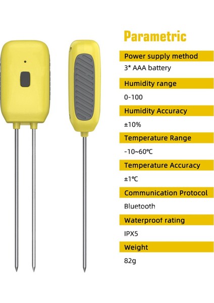 Akıllı Sıcaklık ve Nem Toprak Dedektörü Toprak Bahçesi Bahçesi Dikim Sıcaklığı ve Nem Test Cihazı (Yurt Dışından) modelleri