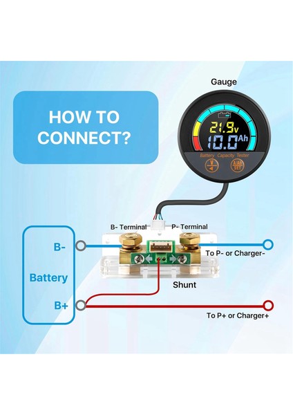 Su Geçirmez IP67 Pil Test Cihazı 10-100V 100A Shunt Enerji Tasarruf Kapasitesi Monitörü V/a/soc/ah Lityum Için, Lifepo4 (Yurt Dışından) fırsatları