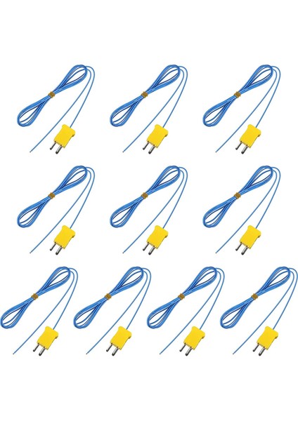 10PCS 2m K-Tipi Sıcaklık Sensörü Konektör Probu Sensörü Sıcaklık Sensörleri Termokupl Sensörü ve Metre Için Ölçüm (Yurt Dışından)