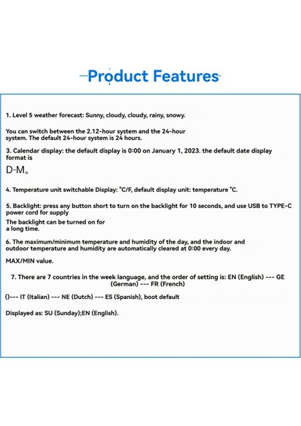 Kapalı Dış Termometre Higrometre Kablosuz Hava Istasyonu Ev Hava Tahmini Saat Hava Istasyonları (Yurt Dışından) indirimleri