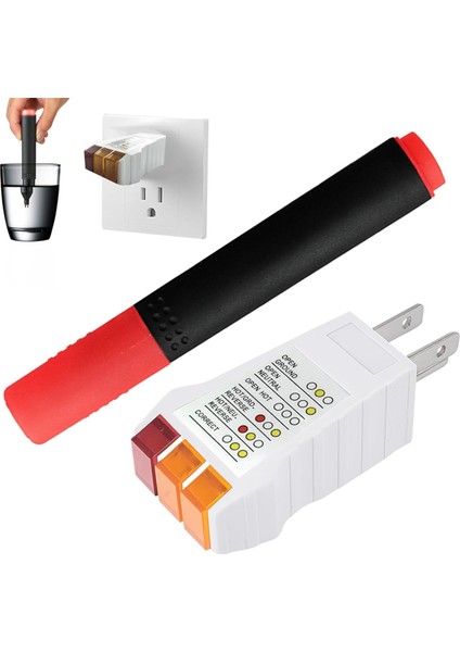 Topraklama Test Cihazı - Çıkış Test Cihazı ve Gizli Çizelge, Paspaslar, Battaniyeler, Yastık Kıymetleri, Bileklikler Için Iletkenlik Test Kalemi (Yurt Dışından)