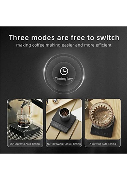 Zamanlayıcı ve 3kg/0.1g ile Kahve Ölçeği Dijital Ağırlık Gramları ve Oz, Basınca Duyarlı Uyanma (Yurt Dışından) fiyatları