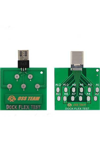 Oss Takım 2pcs Mikro-Usb Pcb Test Kartı Şarj Dock Flex Test Cihazı Tip-C Usb3.1 Akıllı Telefon Onarım Konnektörü (Yurt Dışından)