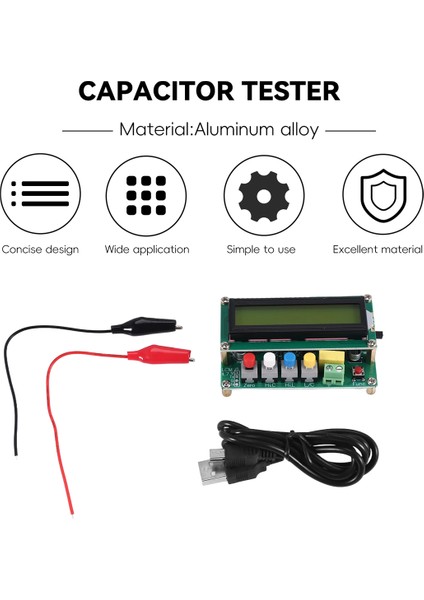 LC100-A Dijital LCD Yüksek Hassas Indüksiyon Kapasitans L/c Metre Kondansatör Test Frekansı 1PF-100MF 1U-100H LC100-A + Test Klibi (Yurt Dışından) fırsatları