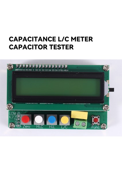 LC100-A Dijital LCD Yüksek Hassas Indüksiyon Kapasitans L/c Metre Kondansatör Test Frekansı 1PF-100MF 1U-100H LC100-A + Test Klibi (Yurt Dışından) indirimleri
