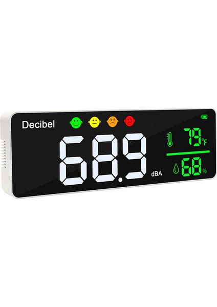 3&#39;ü Desibel Metre Ses Seviyesi Okuyucu + Nem ve Sıcaklık. Duvara Monte Edilmiş Sınıf Gürültü Ölçer, Spl &amp; Db Metre (Yurt Dışından)