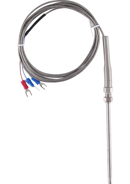 Çelik Sıcaklık Probu PT100 Rtd Sensör Kablosu 2m 98 mm 3 Kablolar -50 ~ 400 Celsius (Yurt Dışından) fiyatları