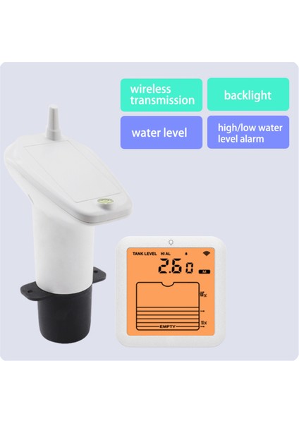 Sıcaklık Sensörü, Zaman Ekranı ve Alarm Su Tankı Seviye Ölçer ile Ultrasonik Su Deposu Sıvı Derinlik Seviyesi Ölçer (Yurt Dışından) fiyatları