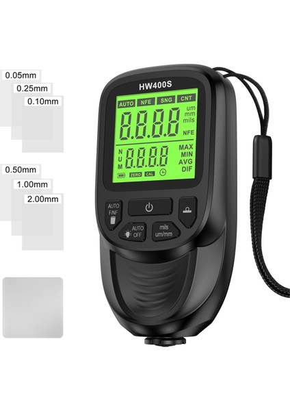 Dijital Araba Boya Kalınlığı Göstergesi HW400S Kaplama Kalınlık Metre Otomotiv Kaplama Ölçüm Cihazı Siyah (Yurt Dışından) modelleri