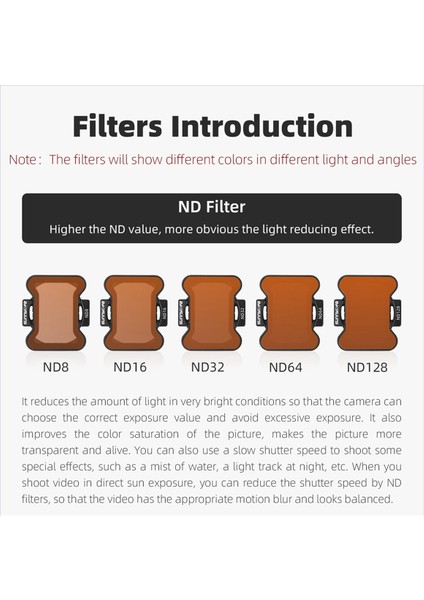 Djı Avata Için Sunnylife 2 Nd Filtre Kiti Mcuv Filtresi Nd 8 16 32 64 Filtre Set Aksesuarları Avata 2 B (Yurt Dışından) fiyatları