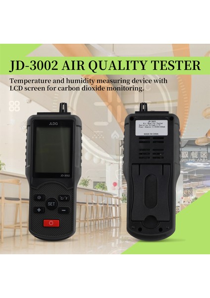 Jldg Hava Kalitesi Test Co2 Tvoc Metre Sıcaklık Nemini Ölçüm Cihazı LCD Ekranlı Karbon Dioksit Monitörü (Yurt Dışından) indirimleri