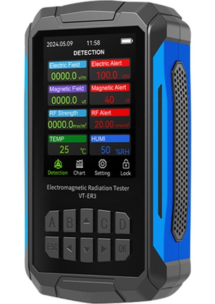 Vt-Er3 5-So-In-1 Elektromanyetik Radyasyon Dedektörü Rf ve Sıcaklık ve Nem Ölçümü ile Elektrik Alan Testi Siyah (Yurt Dışından) fırsatları