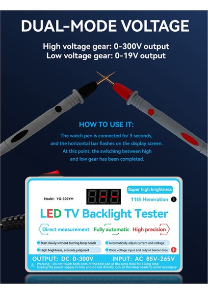 Yükseltme LED Lamp Tv Arka Işığı Test Cihaz Çok Amaçlı LED Şeritler Boncuklar Test Aracı Ölçüm Aletleri Ab Fişi (Yurt Dışından) modelleri
