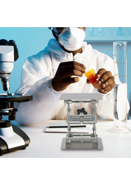 Scientific LAB-100 x 100MM Paslanmaz Çelik Laboratuvar Tablo Rafı Makas Laboratuvar-Kaldırıcı Bilim Deneyi Için (Yurt Dışından) modelleri