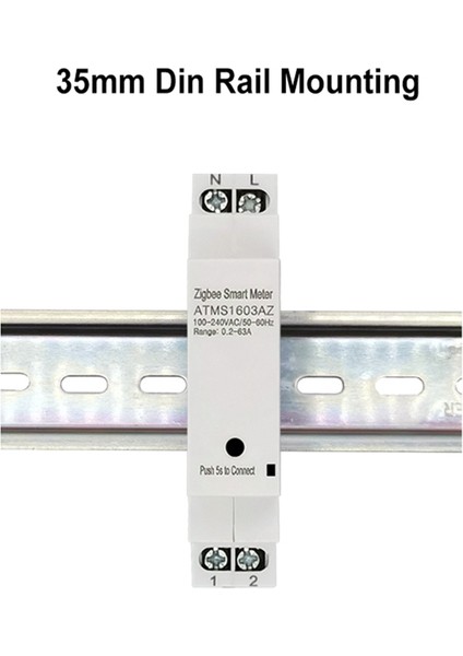 Tuka Akıllı Zigbee Enerji Ölçer Din Rayı Kelepçe Akım Transformatör Uygulama Monitörü Elektrik Istatistiği 110V 240V (63A) (Yurt Dışından) fırsatları