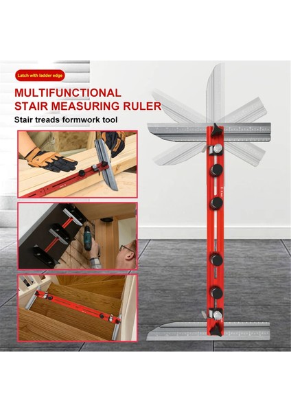 Merdiven Sırt Şablonu Aleti Profesyonel Raf Scribe Alet Merdiven Ölçüm Aracı Jig Yükselticiler Için Duvar Bölmeleri (Yurt Dışından) modelleri