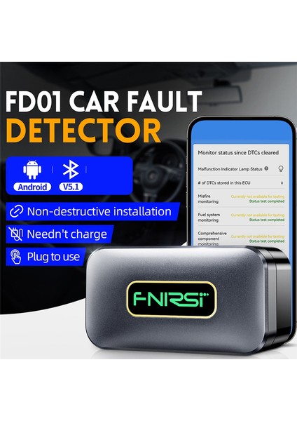 Fnirsi FD10 Obd2 Araba Tarayıcı Kodu Okuyucu Ios Için Teşhis Aracı Ios Android Bluetooth 5.1 Motor Işığını Kontrol Edin (Yurt Dışından) fiyatları