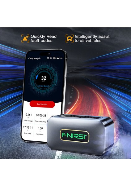 Fnirsi FD10 Obd2 Araba Tarayıcı Kodu Okuyucu Ios Için Teşhis Aracı Ios Android Bluetooth 5.1 Motor Işığını Kontrol Edin (Yurt Dışından) fırsatları