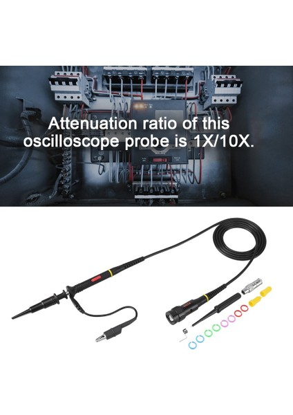 200MHZ Osiloskop Probu Klips Kapsam Testi Bnc End Prob P2200 10X/1X Siyah Ayar Alet Kitleri (Yurt Dışından) fırsatları