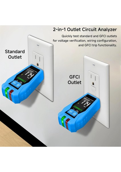 Standart 3WIRE 110-125V Ac Elektrik Çıkış Testi Abd Fişi Için Gfcı ile LCD Ekran Resim Test Cihazı ile Outlet Test Cihazı (Yurt Dışından) fırsatları