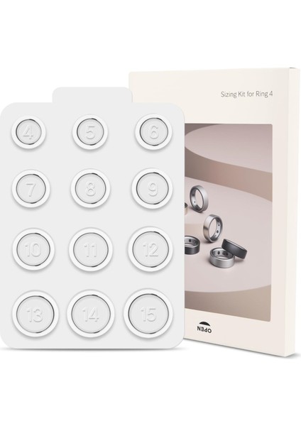 Hassas Uyum Için Akıllı Halka Boyutlandırma Kiti (4-15 Boyutları) -Tapı Sağlık ve Uyku Giyilebilir Halkalar Için Profesyonel Parmak Ölçüm Aracı (Yurt Dışından)