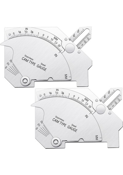 2 Adet Köprü Kam Gage Kaynak Göstergesi Kaynaklı Yüzeylerin Incelenmesi Için Paslanmaz Çelik Kalınlık Göstergesi Aracı (Yurt Dışından)