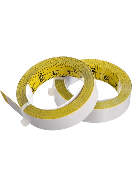 2 Rulo Kendi Kendinden Yapışkan Ölçüm Bant Metrik Bant Memperi Peel ve Stick Cetvel Bantlar Ahşap Işleme Çizim Tablo Testere (Yurt Dışından)