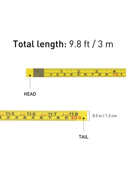2 Rulo Kendi Kendinden Yapışkan Ölçüm Bant Metrik Bant Memperi Peel ve Stick Cetvel Bantlar Ahşap Işleme Çizim Tablo Testere (Yurt Dışından) modelleri
