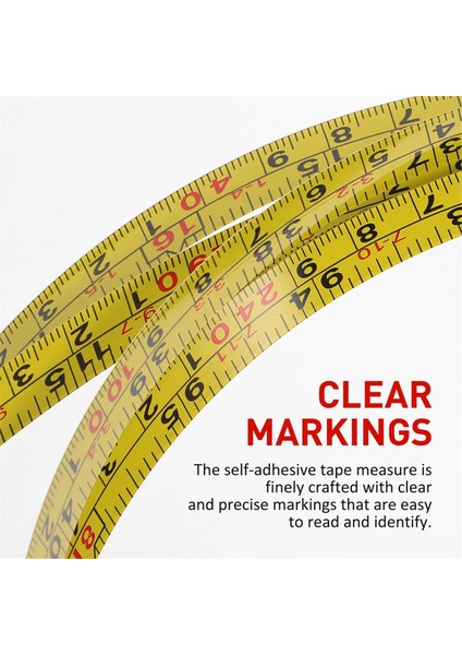 2 Rulo Kendi Kendinden Yapışkan Ölçüm Bant Metrik Bant Memperi Peel ve Stick Cetvel Bantlar Ahşap Işleme Çizim Tablo Testere (Yurt Dışından) fırsatları
