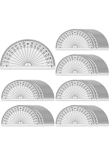 100 Pcs Matematik Prestors Plastik Prestor 180 Derece, Sınıf Için Dökme, Mühendislik Için Set Profractor (Yurt Dışından)