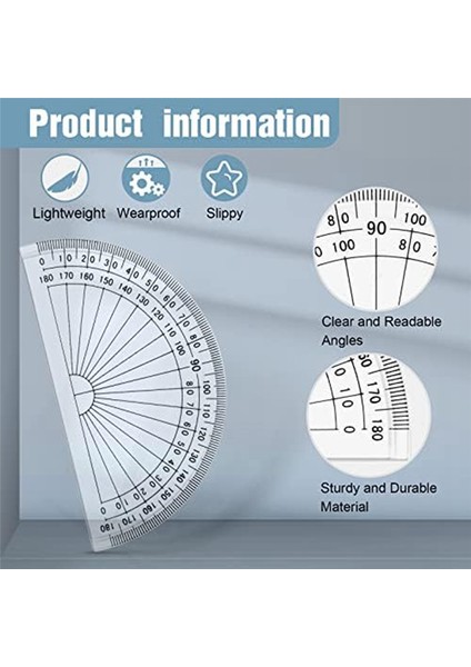 100 Pcs Matematik Prestors Plastik Prestor 180 Derece, Sınıf Için Dökme, Mühendislik Için Set Profractor (Yurt Dışından) modelleri
