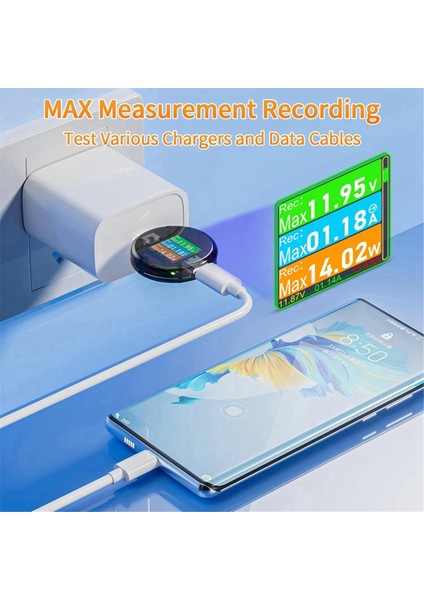 USB C Güç Ölçer Test Cihazı, USB Multimetre Voltaj Akım Amp Volt Detektörü Şarj Cihazları Için Dijital Test Cihazı Güç Bankası Kablosu (Yurt Dışından) modelleri