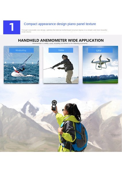 Btmeter Anemometre Rüzgar Hızı Ölçümü Dokunma Anahtarı, Sıcaklık Ekran, Hava Hacmi Testi BT-6000GH (Yurt Dışından) modelleri