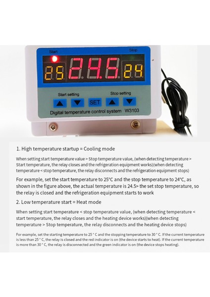 Dijital Sıcaklık Denetleyicisi 220V Max 5000W Dijital Termostat 30A -19 Ila 99 ℃ Sıcaklık Kontrolör Anahtarı Xh -W3103 (Yurt Dışından) modelleri