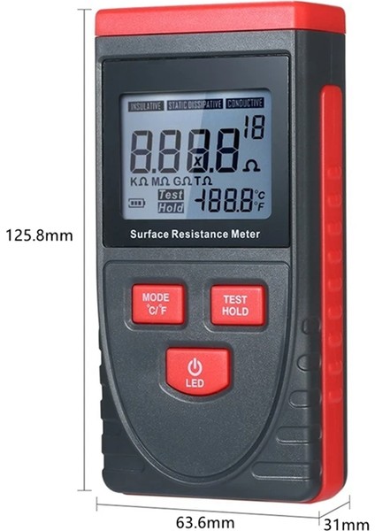 Taşınabilir Yüzey Direnç Ölçer WT311 LED LED Ekran Direnç Testi Yüksek Doğruluk Direnç Ölçüm (Yurt Dışından) fiyatları